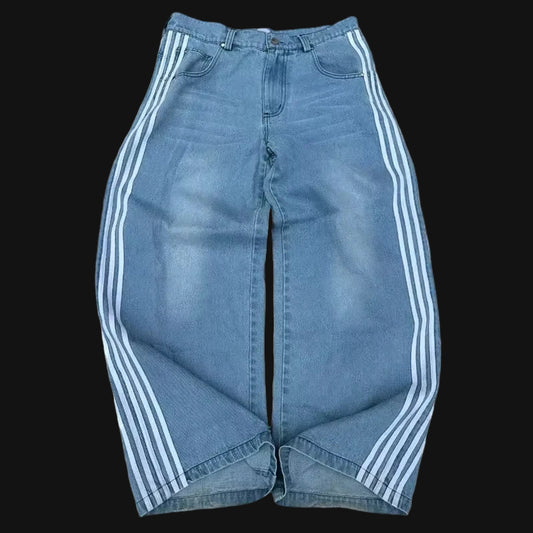 STRIPED ASTOR BAGGY JEANS