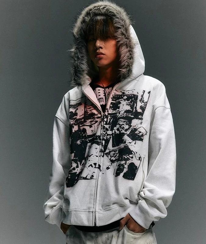 'WXR' COMIC FUR JACKET