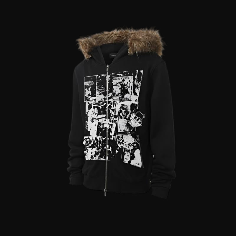 'WXR' COMIC FUR JACKET