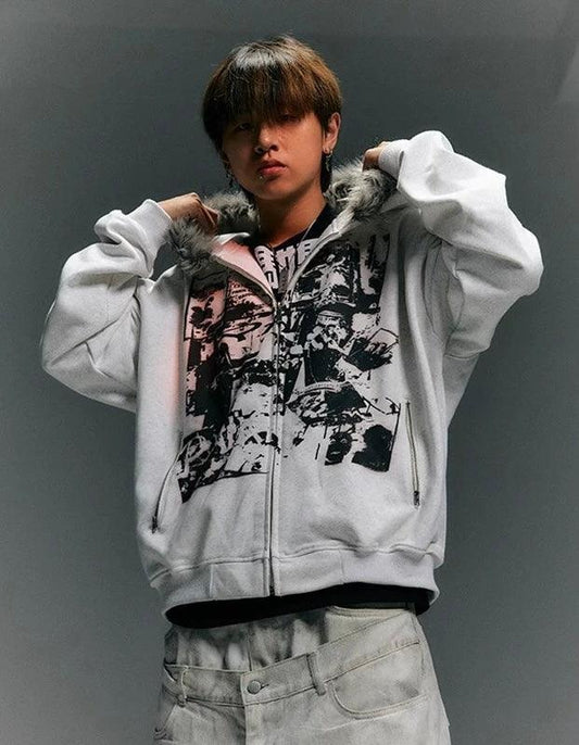 'WXR' COMIC FUR JACKET